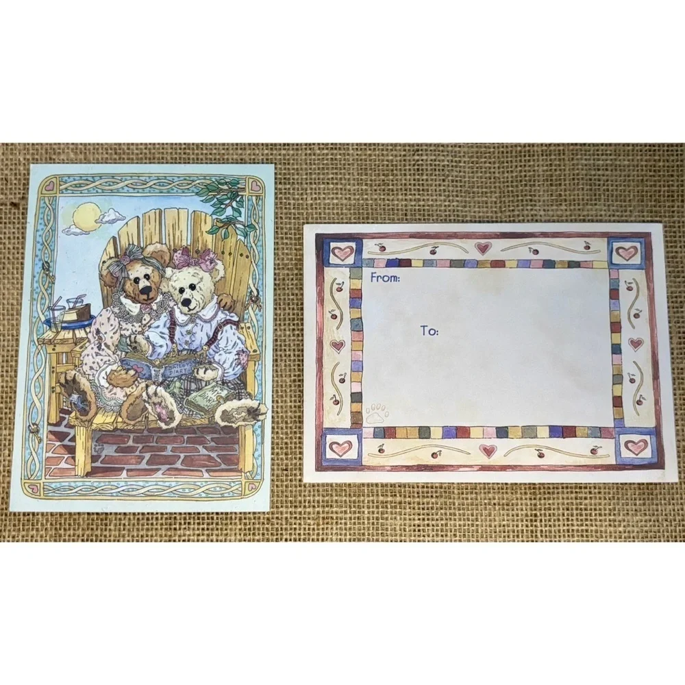 Vintage Boyds Bears Bailey And Becky The Diary Friendship All Occasion Card